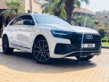 White Audi Q8 2020 for rent in Dubai 1